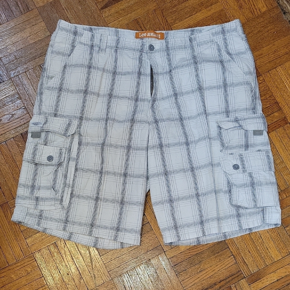 Lee Dungarees Cotton Checkered Cargo Shorts Size 40